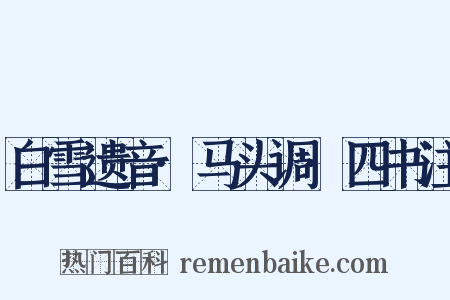 白雪遗音·马头调·四书注是什么意思的图片